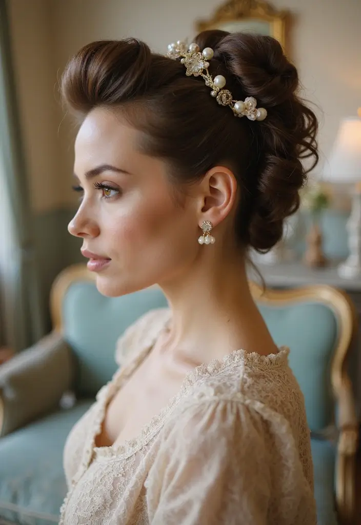 25 Short Wedding Hairstyles That Will Make You Say WOW 20 25 Short Wedding Hairstyles That Will Make You Say WOW - 18. Vintage-Inspired Updo