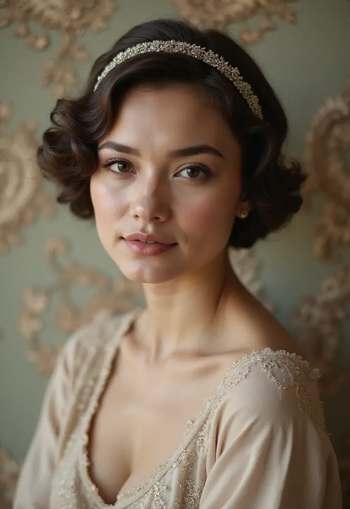 25 Short Wedding Hairstyles That Will Make You Say WOW 2 25 Short Wedding Hairstyles That Will Make You Say WOW - 2. Vintage Finger Waves