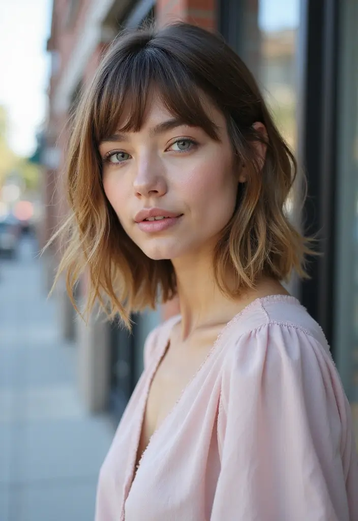 26 Genius Haircuts For Thin Hair That Actually Look Fuller 15 26 Genius Haircuts For Thin Hair That Actually Look Fuller - 13. Curtain Bangs with Layered Cut