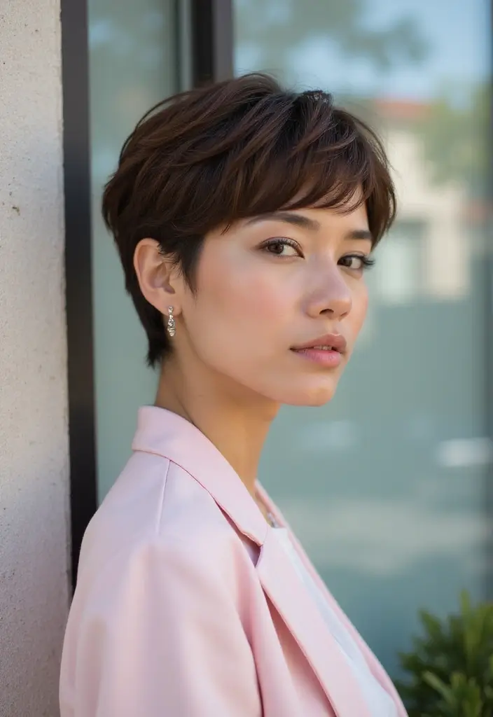 26 Genius Haircuts For Thin Hair That Actually Look Fuller 4 26 Genius Haircuts For Thin Hair That Actually Look Fuller - 4. Layered Pixie