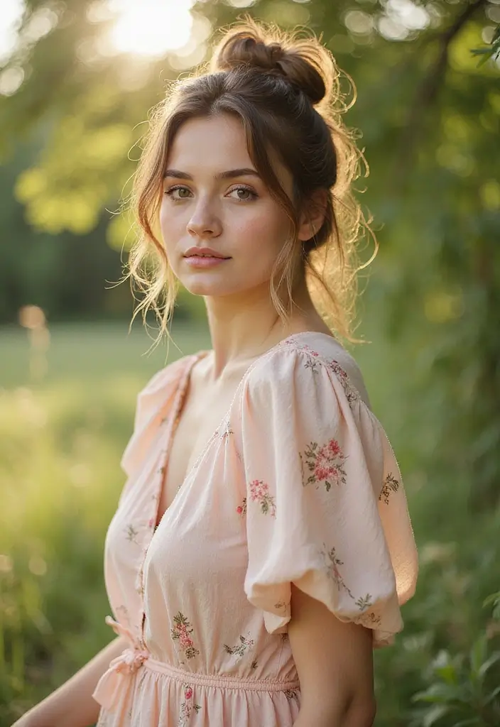 26 Genius Haircuts For Thin Hair That Actually Look Fuller 5 26 Genius Haircuts For Thin Hair That Actually Look Fuller - 5. Messy Bun with Face Framing Layers