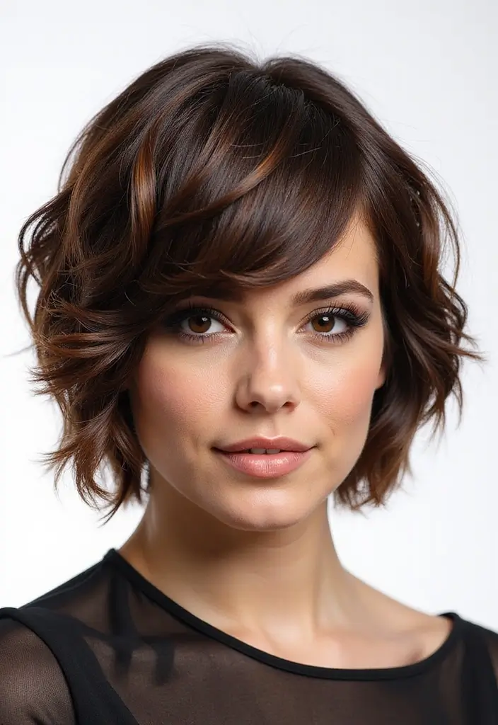 26 Glamorous Dark Brown Hair With Highlights You Can’t Resist 28 26 Glamorous Dark Brown Hair With Highlights You Can’t Resist - 24. Bold Stacked Bob