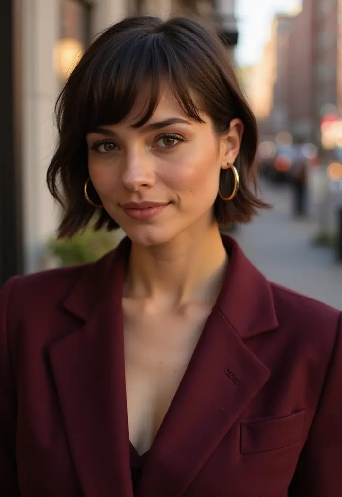 26 Short Hairstyles for Fine Hair Over 60 That Add Volume and Style 10 26 Short Hairstyles for Fine Hair Over 60 That Add Volume and Style - 10. Side-Swept Bangs with Short Hair