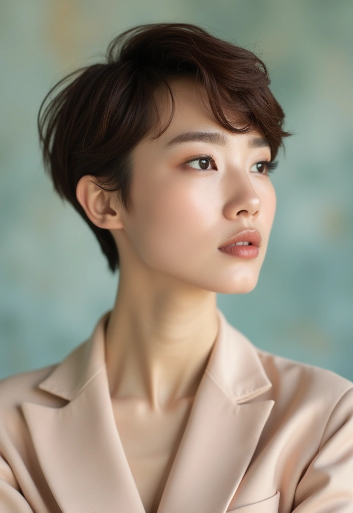 26 Short Hairstyles for Fine Hair Over 60 That Add Volume and Style 16 26 Short Hairstyles for Fine Hair Over 60 That Add Volume and Style - 14. Side-Parted Pixie