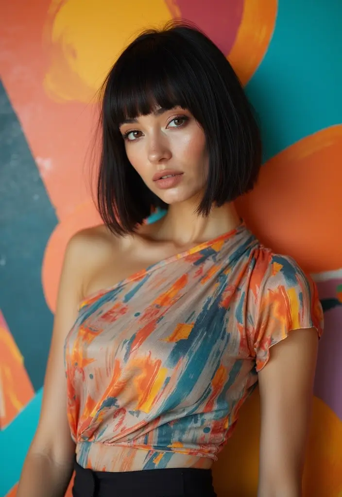 26 Short Hairstyles for Fine Hair Over 60 That Add Volume and Style 26 26 Short Hairstyles for Fine Hair Over 60 That Add Volume and Style - 22. Edgy Angled Bob