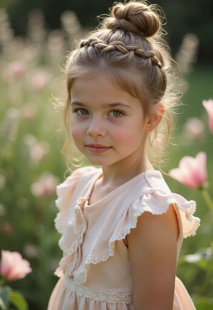 27 Adorable Little Girl Hairstyles Perfect For Any Occasion 20 27 Adorable Little Girl Hairstyles Perfect For Any Occasion - 18. Chignon with Braid