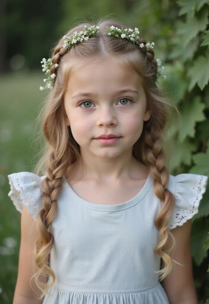 27 Adorable Little Girl Hairstyles Perfect For Any Occasion 2 27 Adorable Little Girl Hairstyles Perfect For Any Occasion - 2. Half-Up Braided Crown