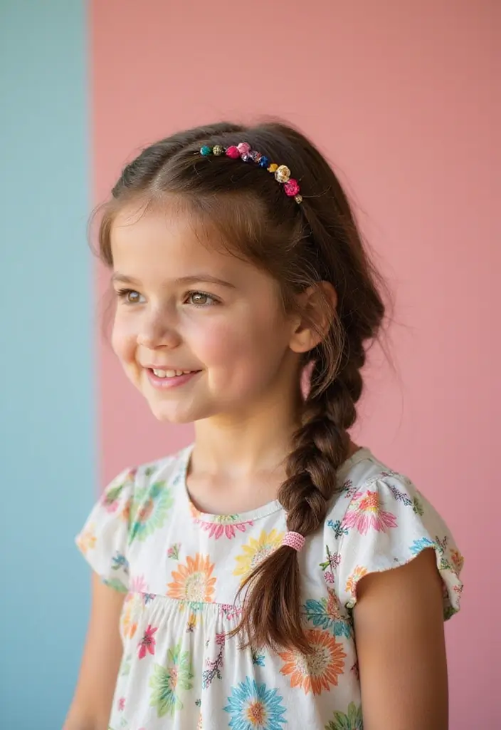 27 Adorable Little Girl Hairstyles Perfect For Any Occasion 30 27 Adorable Little Girl Hairstyles Perfect For Any Occasion - 26. Layered Braid with Beads