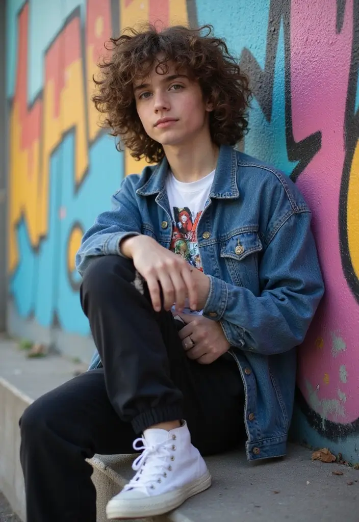 27 Celebrity-Inspired Hairstyles For Teenage Guys That WOW 26 27 Celebrity-Inspired Hairstyles For Teenage Guys That WOW - 22. Finn Wolfhard's Playful Curls