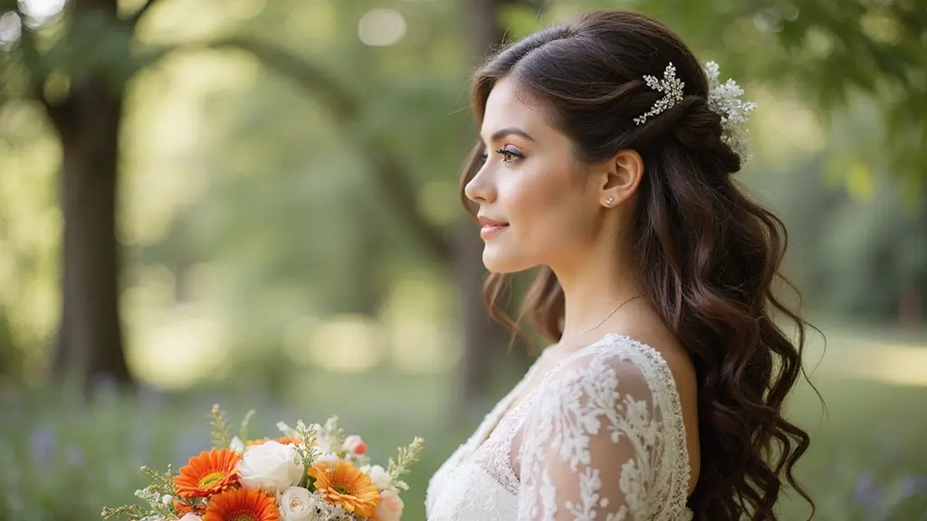 27 Half Up Half Down Wedding Hairstyles: Elegant Ideas for Brides