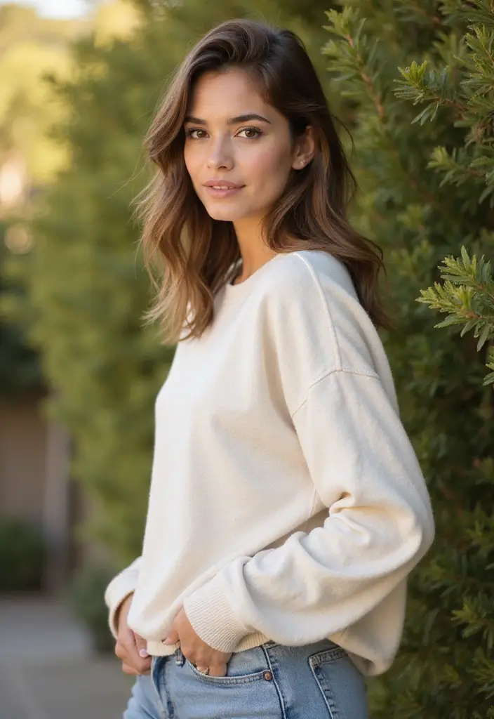 27 Medium Length Brown Hairstyles That Always Look Polished 17 27 Medium Length Brown Hairstyles That Always Look Polished - 15. Casual Updo