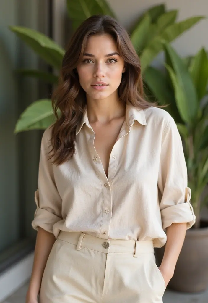 27 Medium Length Brown Hairstyles That Always Look Polished 31 27 Medium Length Brown Hairstyles That Always Look Polished - 27. Effortlessly Chic