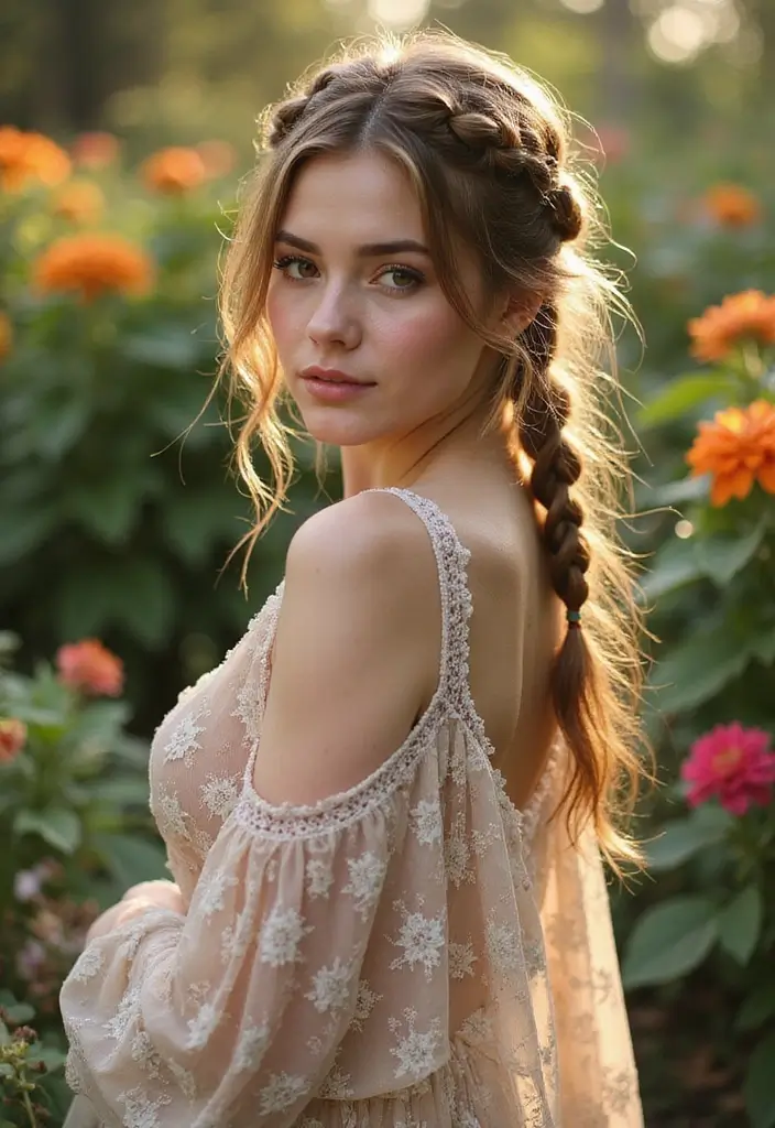 27 Messy Updos for Long Hair That Look Effortless and Elegant 5 27 Messy Updos for Long Hair That Look Effortless and Elegant - 5. The Braided Messy Crown