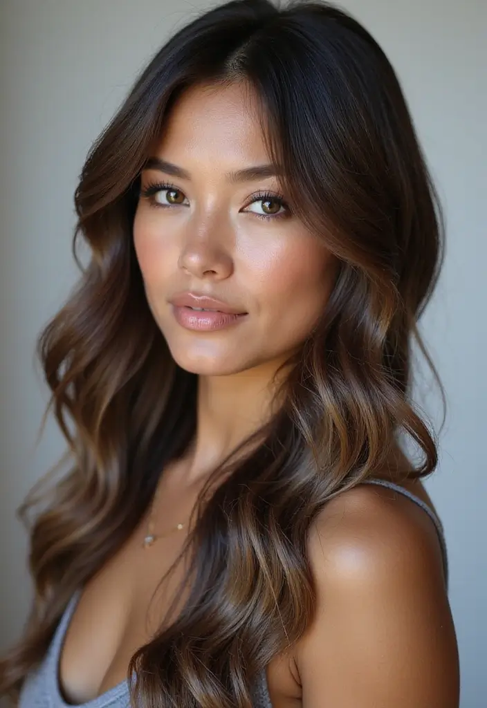 27 Scrumptious Vibrant Hues For Chocolate Brown Hair 16 27 Scrumptious Vibrant Hues For Chocolate Brown Hair - 14. Cool Ashy Balayage