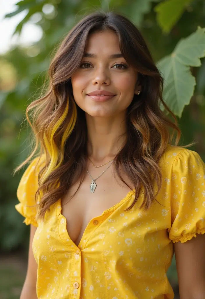 27 Scrumptious Vibrant Hues For Chocolate Brown Hair 28 27 Scrumptious Vibrant Hues For Chocolate Brown Hair - 24. Bright Lemon Zest Tips
