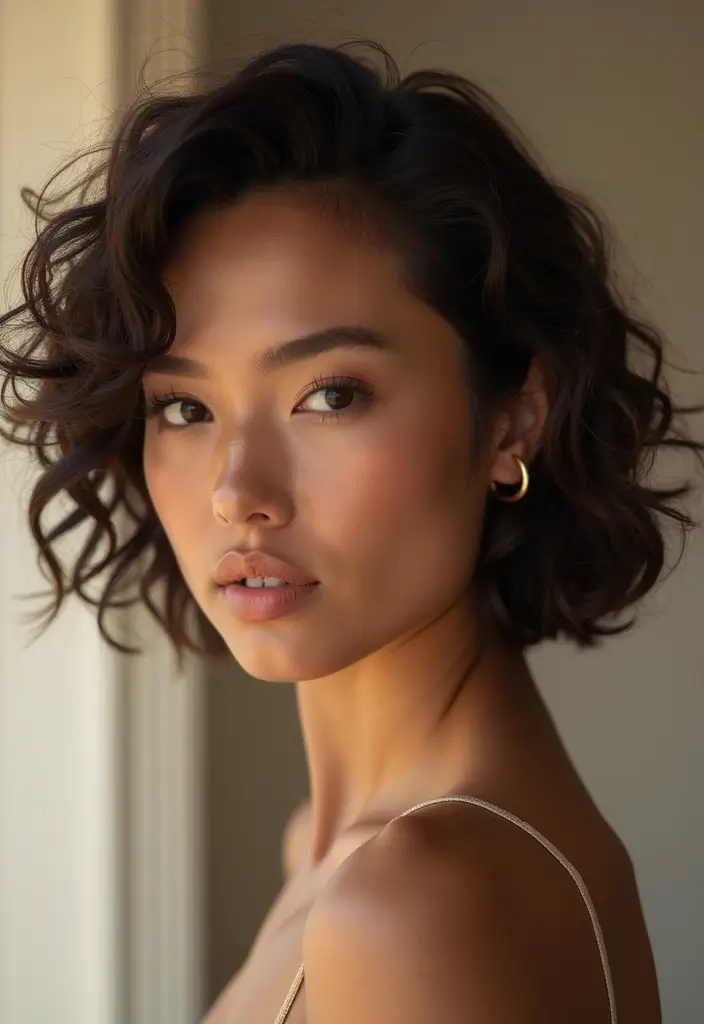 27 Unique Curly Bob Hairstyle Variations You Can’t Miss 10 27 Unique Curly Bob Hairstyle Variations You Can’t Miss - 10. Curly Bob with Side Part