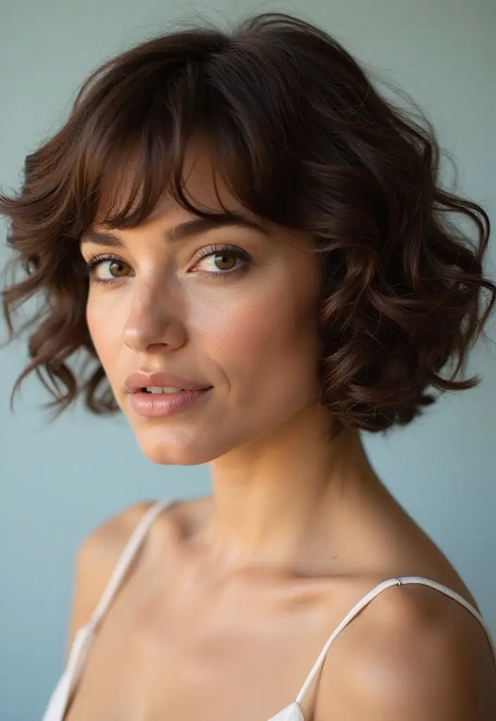 27 Unique Curly Bob Hairstyle Variations You Can’t Miss 16 27 Unique Curly Bob Hairstyle Variations You Can’t Miss - 14. Curly Bob with Curly Ends