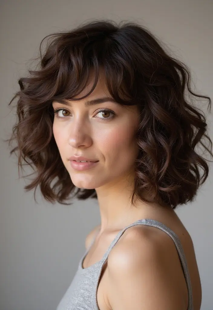 27 Unique Curly Bob Hairstyle Variations You Can’t Miss 25 27 Unique Curly Bob Hairstyle Variations You Can’t Miss - 21. Messy Curly Bob