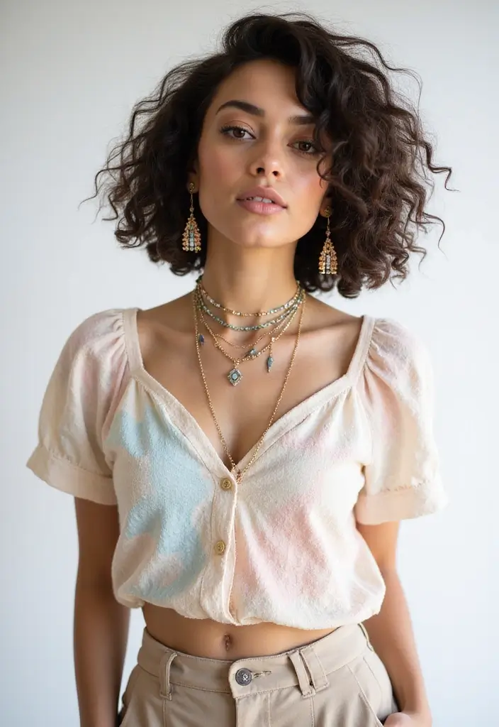 27 Unique Curly Bob Hairstyle Variations You Can’t Miss 29 27 Unique Curly Bob Hairstyle Variations You Can’t Miss - 25. Curly Bob with Accessories