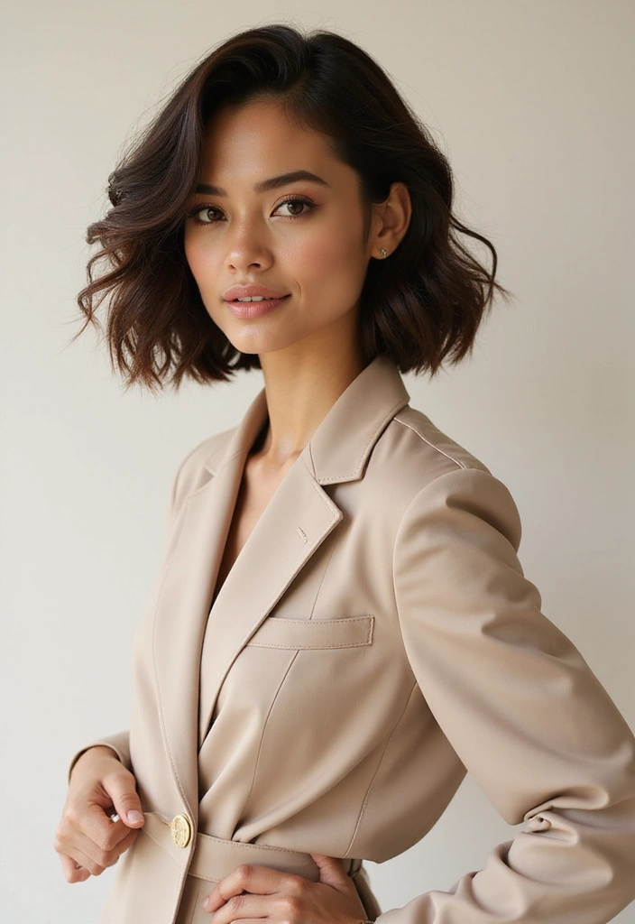 27 Unique Curly Bob Hairstyle Variations You Can’t Miss 31 27 Unique Curly Bob Hairstyle Variations You Can’t Miss - 27. Curly Bob with a Sleek Finish
