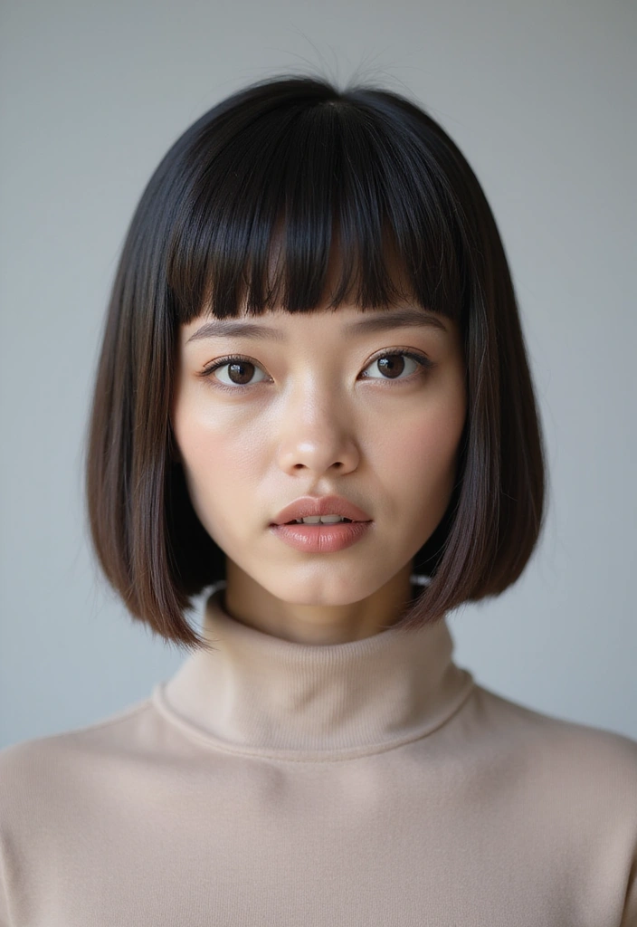 28 Blunt Bob with Bangs Hairstyles Sleek, Sharp and Sophisticated 15 28 Blunt Bob with Bangs Hairstyles Sleek, Sharp and Sophisticated - 13. Blunt Bob with Voluminous Bangs