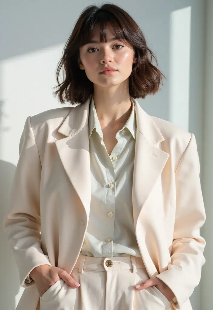 28 Blunt Bob with Bangs Hairstyles Sleek, Sharp and Sophisticated 17 28 Blunt Bob with Bangs Hairstyles Sleek, Sharp and Sophisticated - 15. Blunt Bob with Soft Bangs