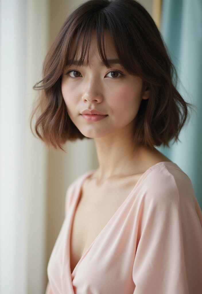 28 Blunt Bob with Bangs Hairstyles Sleek, Sharp and Sophisticated 20 28 Blunt Bob with Bangs Hairstyles Sleek, Sharp and Sophisticated - 18. Blunt Bob with Side Bangs
