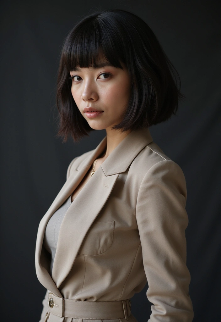 28 Blunt Bob with Bangs Hairstyles Sleek, Sharp and Sophisticated 21 28 Blunt Bob with Bangs Hairstyles Sleek, Sharp and Sophisticated - 19. Blunt Bob with Full Bangs