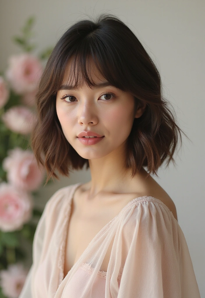 28 Blunt Bob with Bangs Hairstyles Sleek, Sharp and Sophisticated 29 28 Blunt Bob with Bangs Hairstyles Sleek, Sharp and Sophisticated - 25. Blunt Bob with Romantic Waves and Bangs