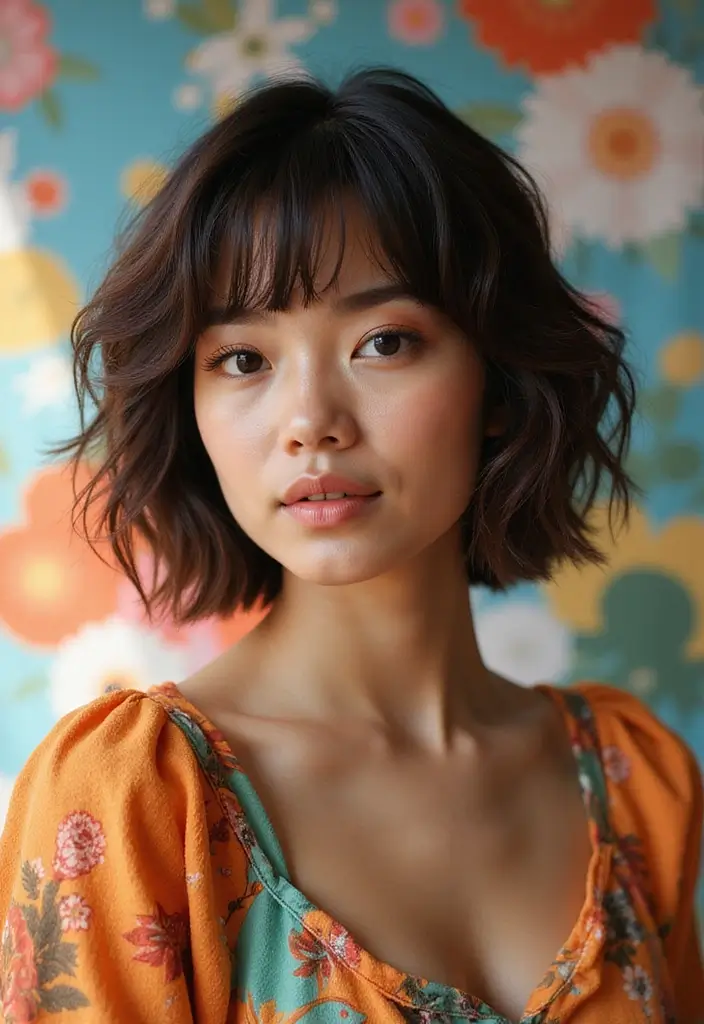 28 Blunt Bob with Bangs Hairstyles Sleek, Sharp and Sophisticated 4 28 Blunt Bob with Bangs Hairstyles Sleek, Sharp and Sophisticated - 4. Blunt Bob with Curly Bangs