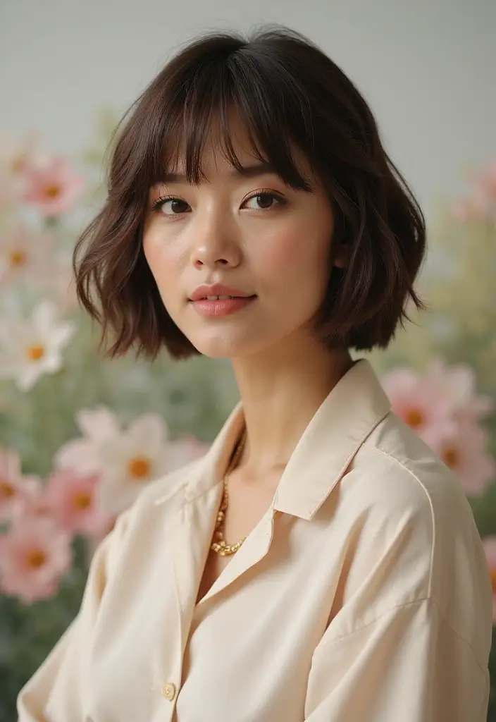 28 Blunt Bob with Bangs Hairstyles Sleek, Sharp and Sophisticated 6 28 Blunt Bob with Bangs Hairstyles Sleek, Sharp and Sophisticated - 6. Blunt Bob with Curtain Bangs
