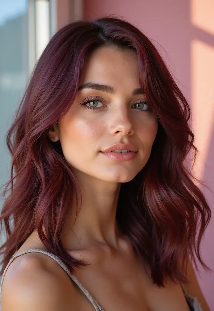 28 Irresistible Burgundy Hair Color Ideas For Brunettes, Blondes & Redheads 11 28 Irresistible Burgundy Hair Color Ideas For Brunettes, Blondes & Redheads - 11. Layered Burgundy Hair