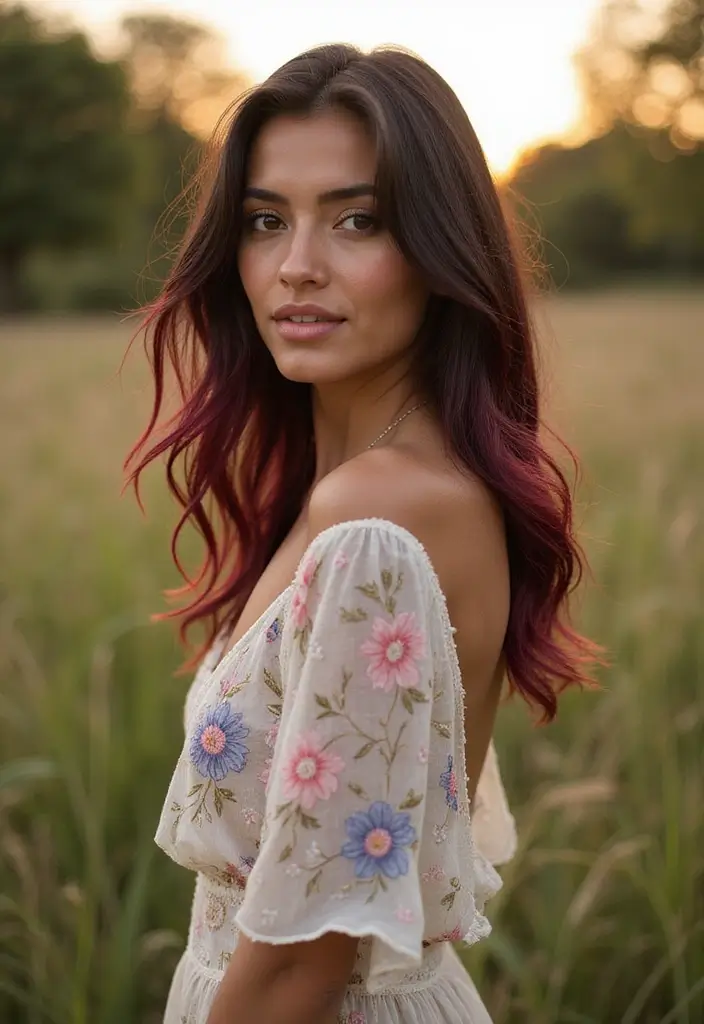28 Irresistible Burgundy Hair Color Ideas For Brunettes, Blondes & Redheads 4 28 Irresistible Burgundy Hair Color Ideas For Brunettes, Blondes & Redheads - 4. Burgundy Ombre for Dark Hair