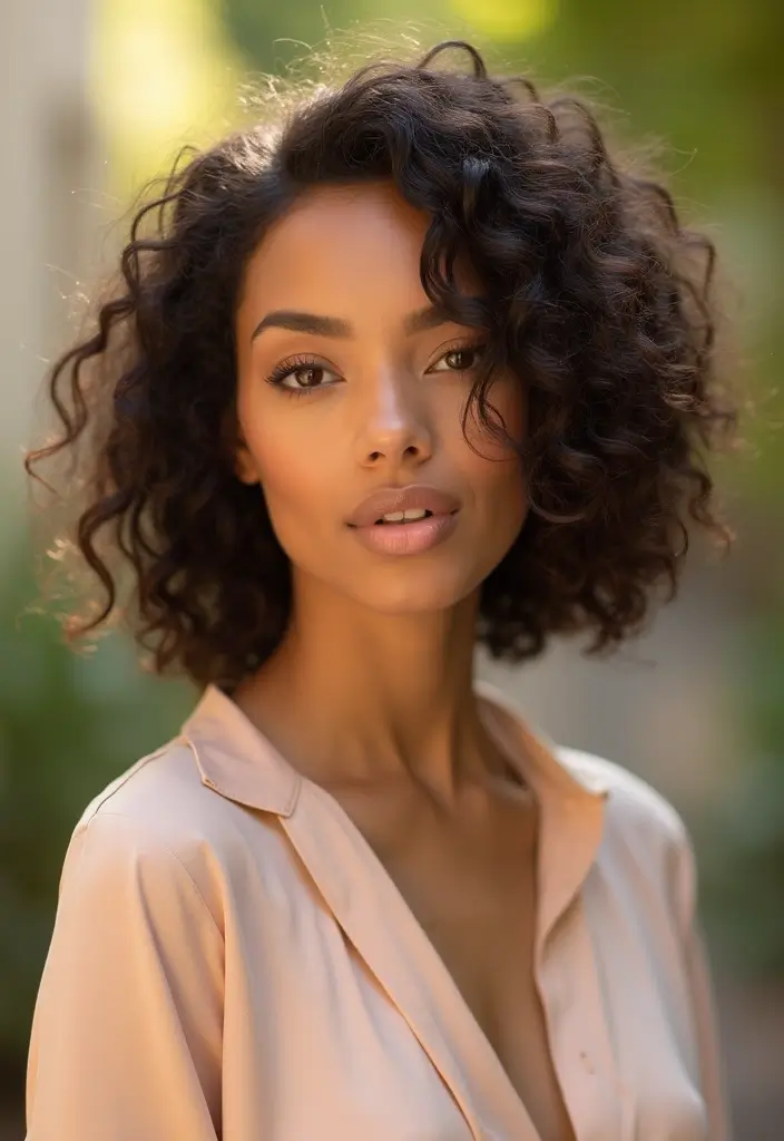 28 Shoulder Length Hairstyles That Never Go Out of Style 1 28 Shoulder Length Hairstyles That Never Go Out of Style - 1. Classic Curly Lob