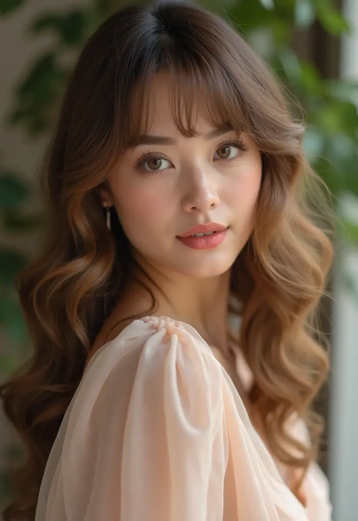 28 Shoulder Length Hairstyles That Never Go Out of Style 30 28 Shoulder Length Hairstyles That Never Go Out of Style - 26. Curly Bangs with Long Layers