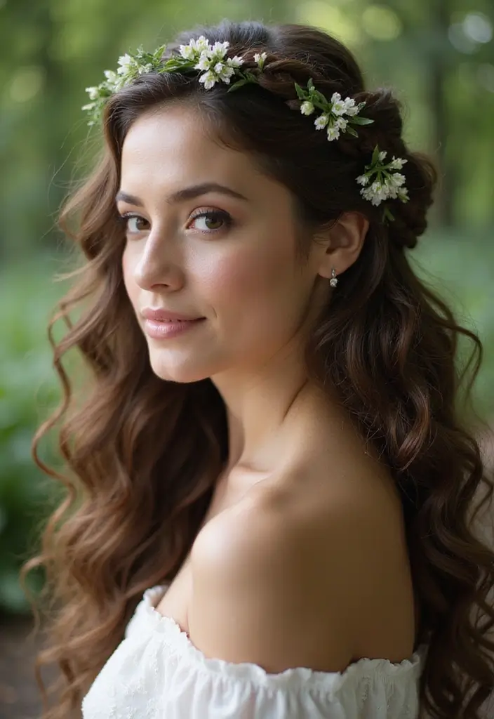 28 Shoulder Length Hairstyles That Never Go Out of Style 31 28 Shoulder Length Hairstyles That Never Go Out of Style - 27. Curly Braid Crown
