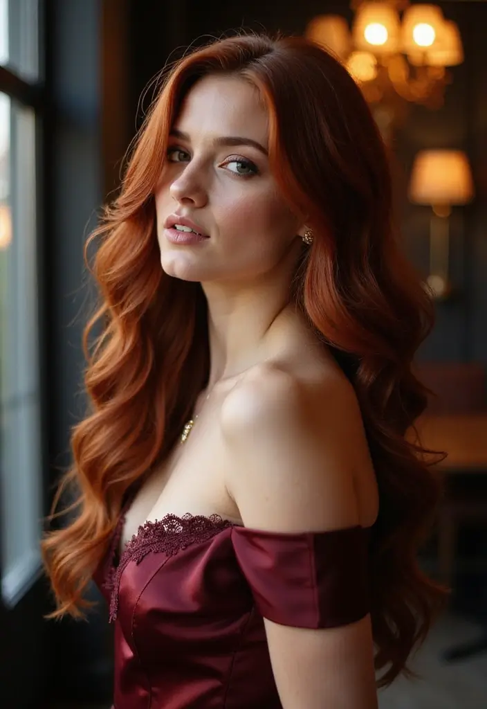 29 Red Hair with Highlights Ideas for a Fiery New Look 22 29 Red Hair with Highlights Ideas for a Fiery New Look - 20. Chocolate Cherry Contrast