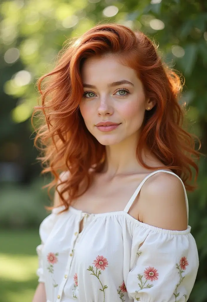 29 Red Hair with Highlights Ideas for a Fiery New Look 23 29 Red Hair with Highlights Ideas for a Fiery New Look - 21. Vibrant Periwinkle Streaks