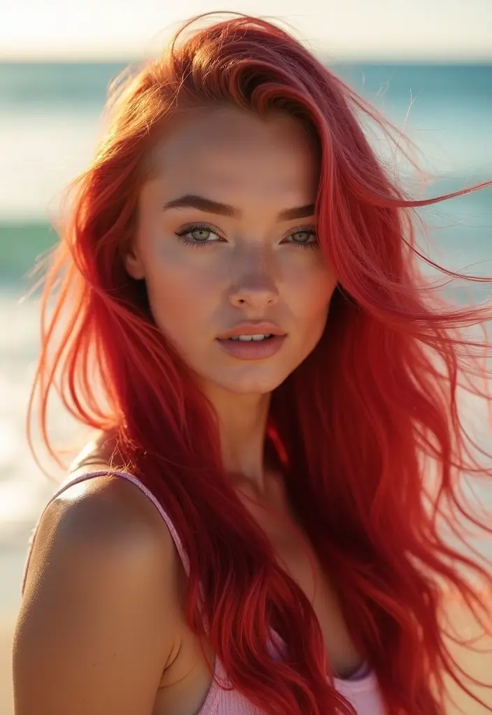 29 Red Hair with Highlights Ideas for a Fiery New Look 5 29 Red Hair with Highlights Ideas for a Fiery New Look - 5. Raspberry Red Layers