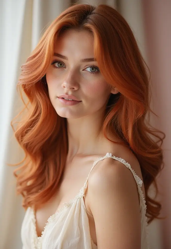 29 Red Hair with Highlights Ideas for a Fiery New Look 6 29 Red Hair with Highlights Ideas for a Fiery New Look - 6. Subtle Rose Gold Accents
