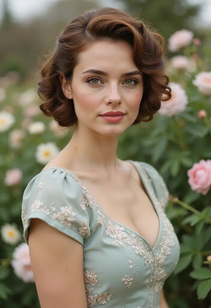 29 Trendiest Short Brown Hairstyles & Haircuts To Try This Season 33 29 Trendiest Short Brown Hairstyles & Haircuts To Try This Season - 29. The Curly Vintage Twist