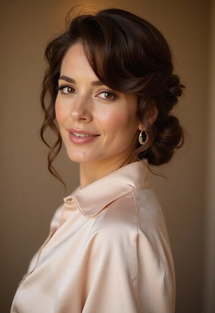 30+ Best Hairstyles and Haircuts for Women Over 70 That Turn Back Time 29 30+ Best Hairstyles and Haircuts for Women Over 70 That Turn Back Time - 26. The Curly Updo