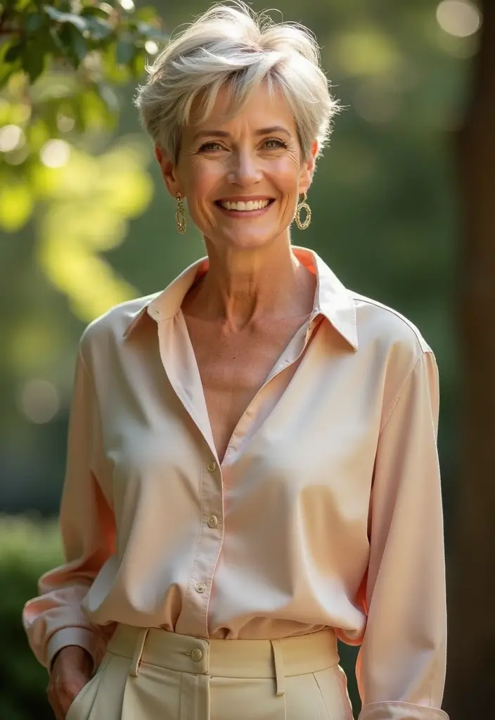 30+ Best Hairstyles and Haircuts for Women Over 70 That Turn Back Time 3 30+ Best Hairstyles and Haircuts for Women Over 70 That Turn Back Time - 3. Chic Pixie Cut