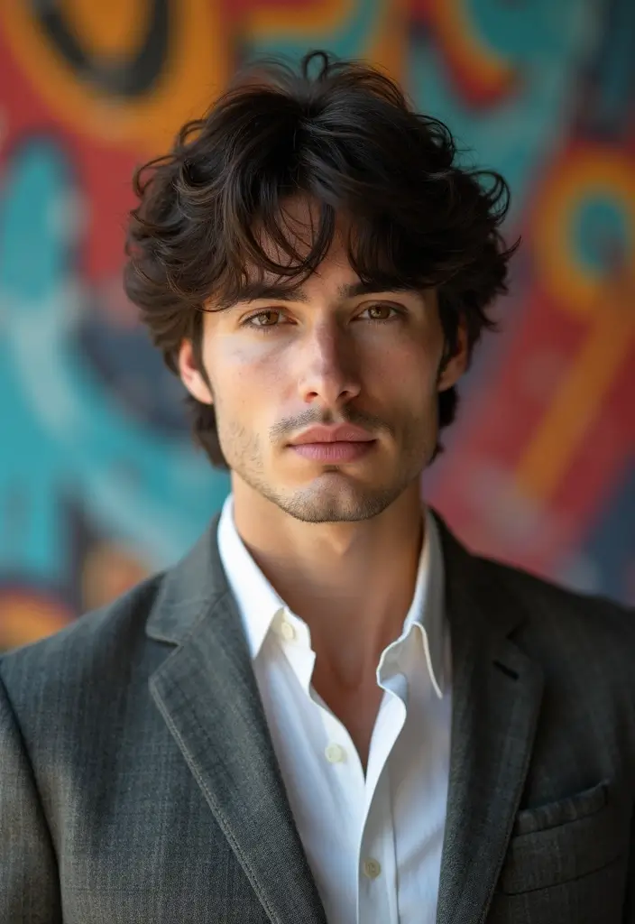 30 Bold Statement Hairstyles For Men With Thick Hair 21 30 Bold Statement Hairstyles For Men With Thick Hair - 19. Textured Long Fringe