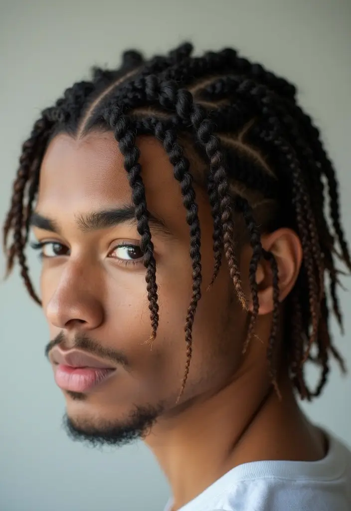 30 Cool Braided Hairstyles For Men That Never Go Out Of Style 19 30 Cool Braided Hairstyles For Men That Never Go Out Of Style - 17. Knotless Braids