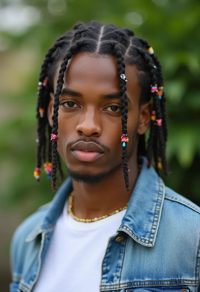 30 Cool Braided Hairstyles For Men That Never Go Out Of Style 33 30 Cool Braided Hairstyles For Men That Never Go Out Of Style - 30. Braid with Hair Accessories