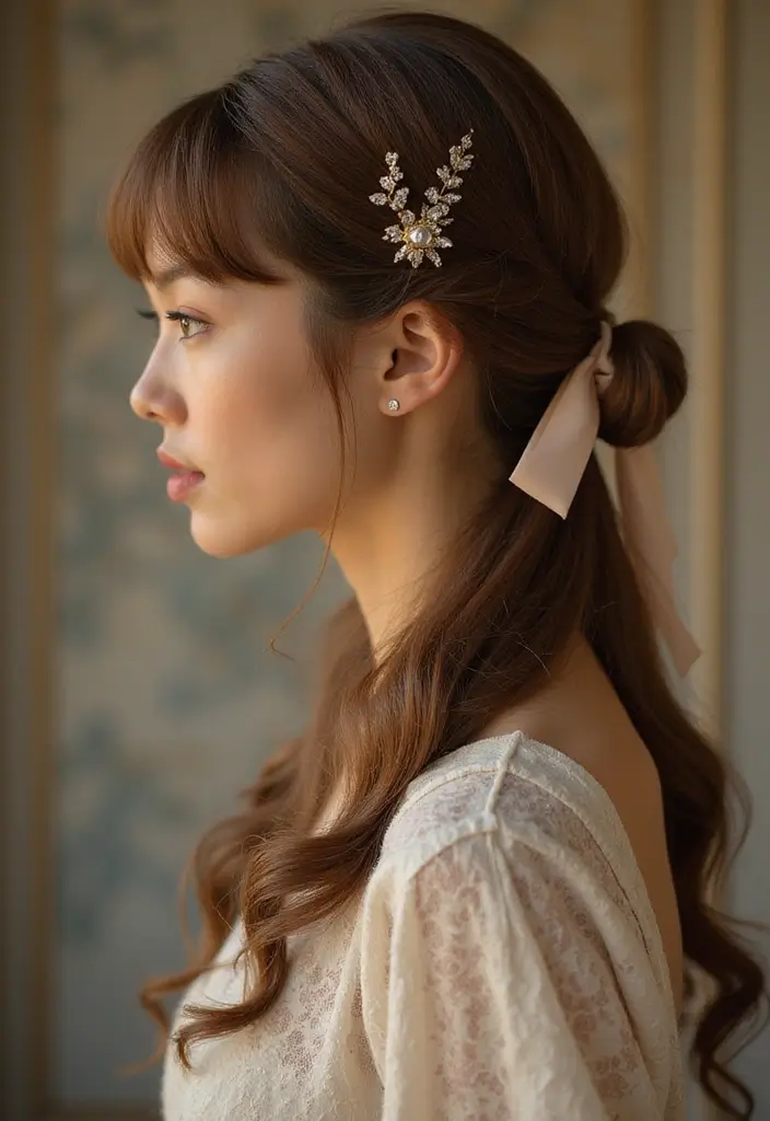 30+ Delightful Prom Updos For Long Hair That Will Wow Everyone 11 30+ Delightful Prom Updos For Long Hair That Will Wow Everyone - 11. Vintage-inspired Low Ponytail