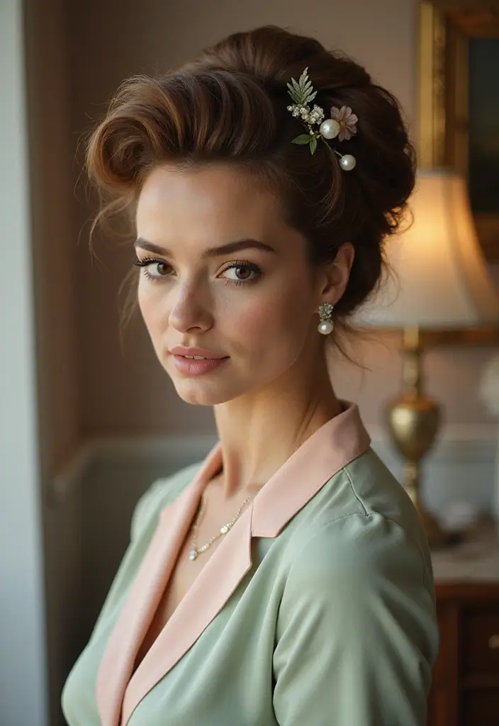 30+ Delightful Prom Updos For Long Hair That Will Wow Everyone 22 30+ Delightful Prom Updos For Long Hair That Will Wow Everyone - 20. Vintage-Style Beehive