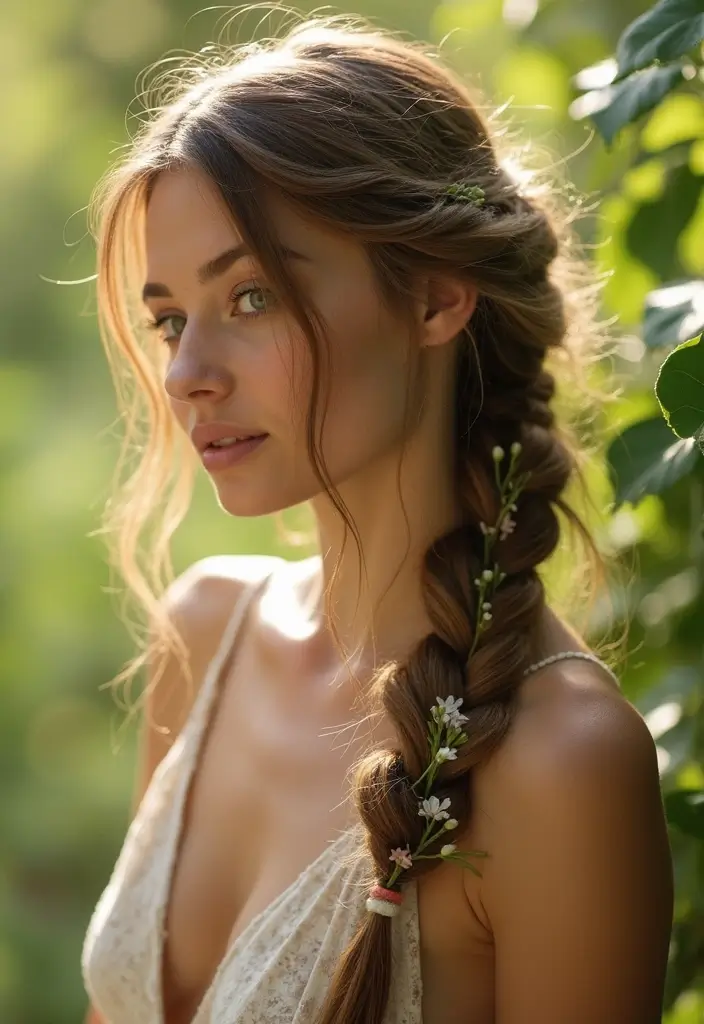 30+ Delightful Prom Updos For Long Hair That Will Wow Everyone 27 30+ Delightful Prom Updos For Long Hair That Will Wow Everyone - 23. Side-Swept Bohemian Braid