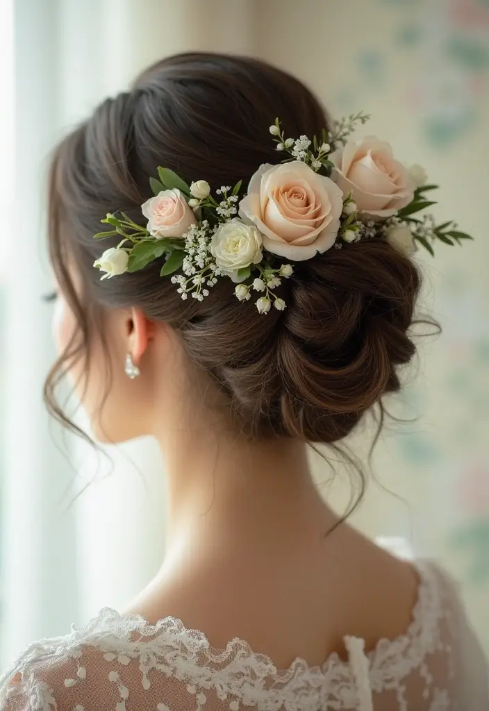 30+ Delightful Prom Updos For Long Hair That Will Wow Everyone 28 30+ Delightful Prom Updos For Long Hair That Will Wow Everyone - 24. Delicate Hairpiece Updo